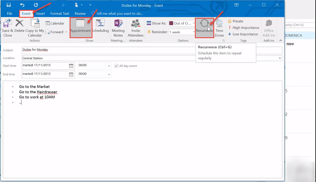 How to set schedule in Microsoft Outlook 2016 Help with Outlook 2016