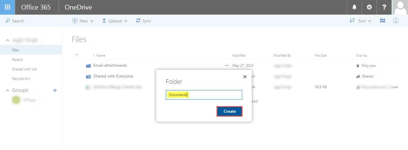 Office 365 4 upload file folder one drive name folder