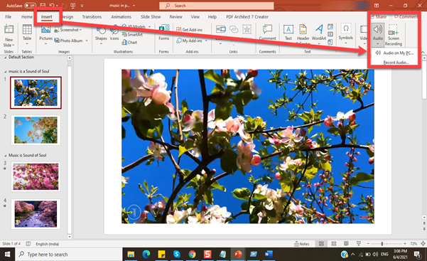 Adding Audio in Microsoft Office 365 PowerPoint Presentation - DP Tech Group
