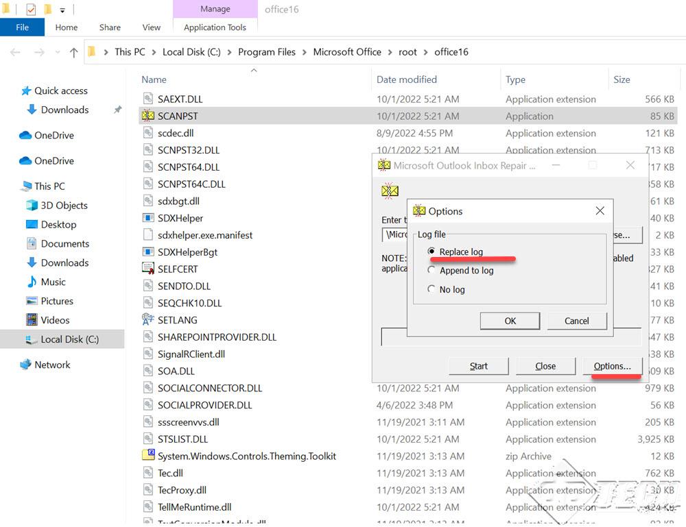 Microsoft Office 2019 Synchronization Error - Repair PST using Scanpst