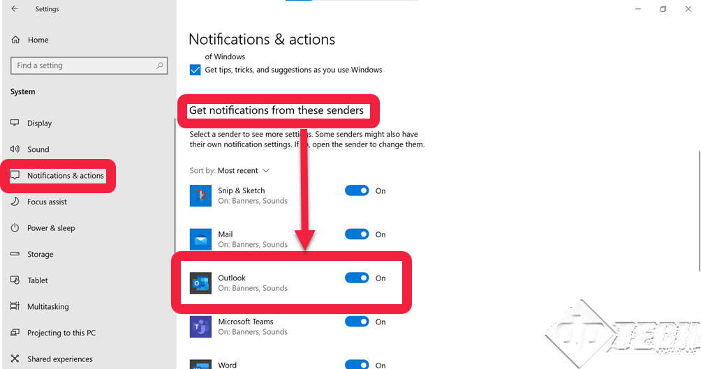 Get Notifications Microsoft Outlook 2019
