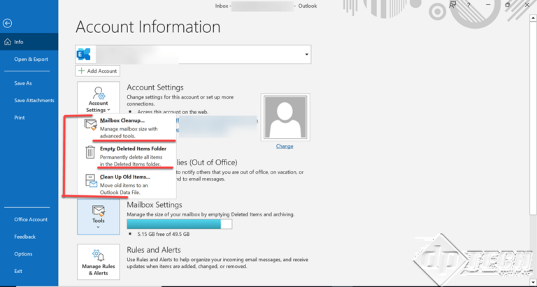 how-to-manage-storage-space-in-outlook-2019-dp-tech-group