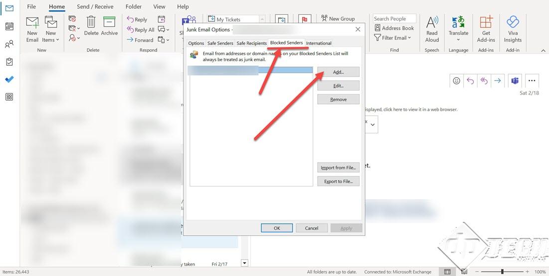 How to minimize spam in Microsoft Outlook 2019