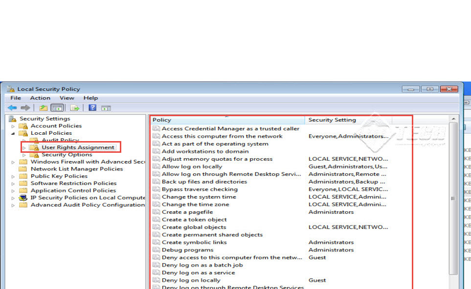 it support Configure Local security Policy 14
