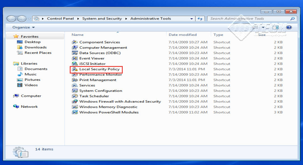 it support Configure Local security Policy 2