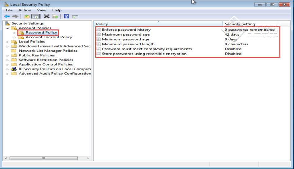 it support Configure Local security Policy 3