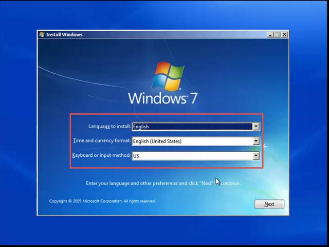 support install window 7 3