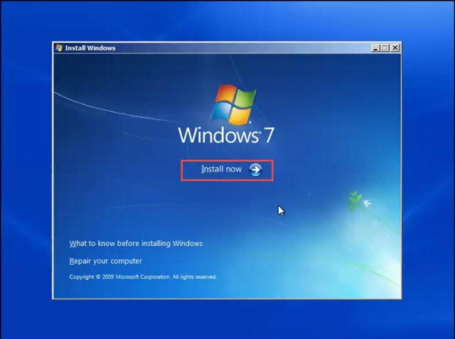 support install window 7 4