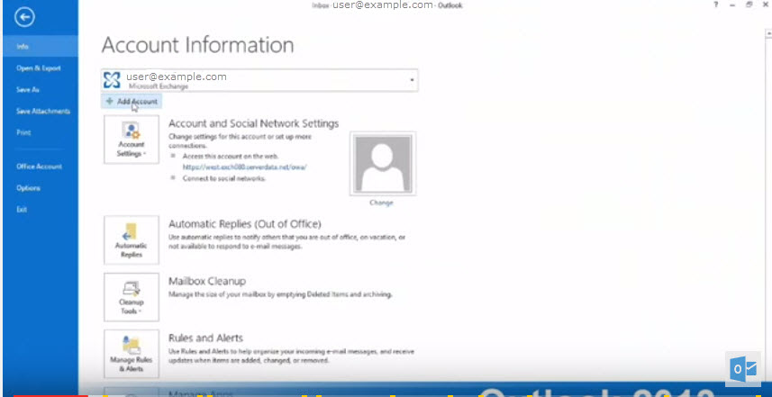Outlook 2013 add account pop3 imap 2