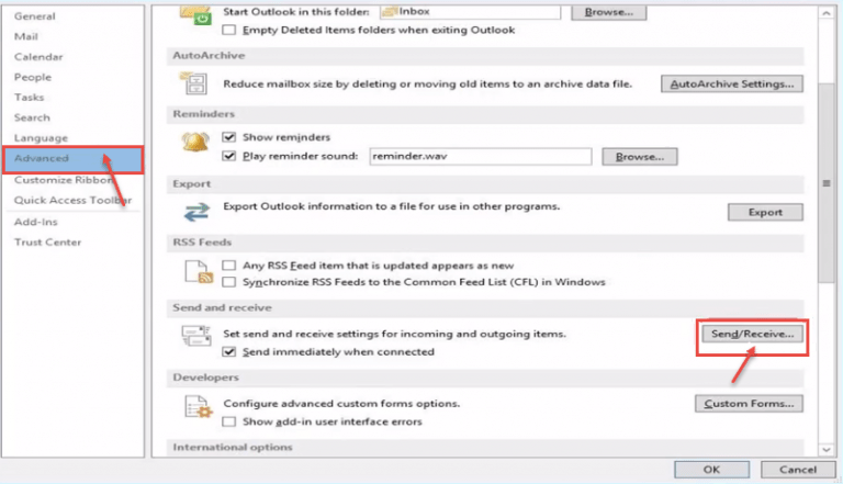 how to stop outlook synchronizing