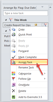 assign tasks in outlook to other peopl