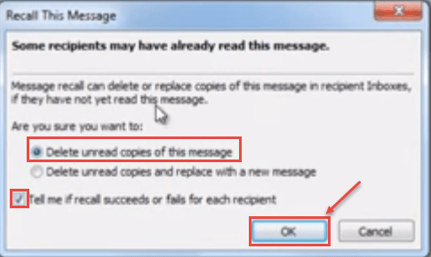 how to recall email outlook 2010