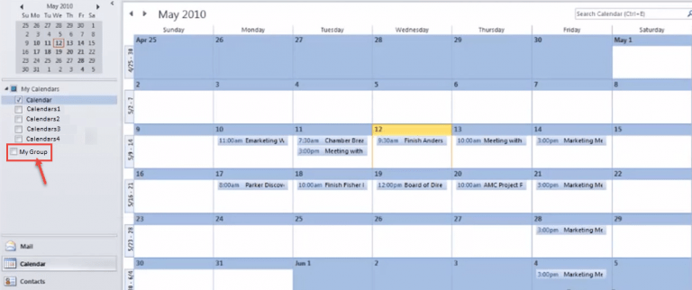 Working With Multiple Calendars In Microsoft Outlook 2010 | Outlook Help