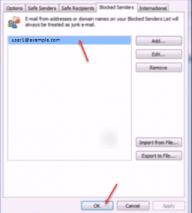 outlook 2010 7 selected email address