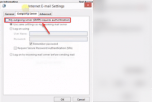 outlook 2010 7 server authentication