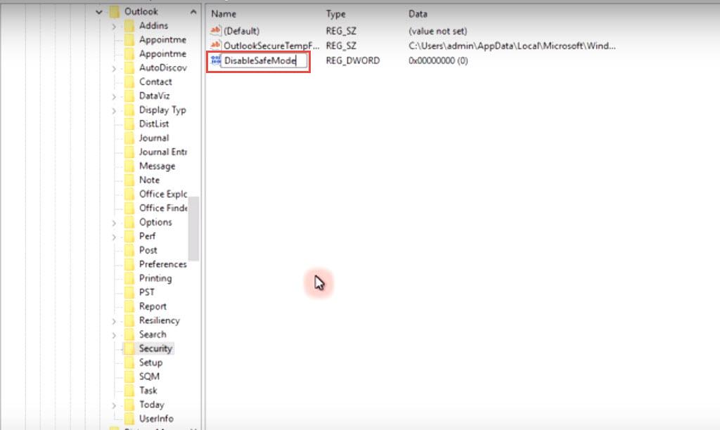 outlook 2010 9 safe mode error disable 