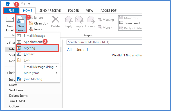 how to add email to outlook meeting