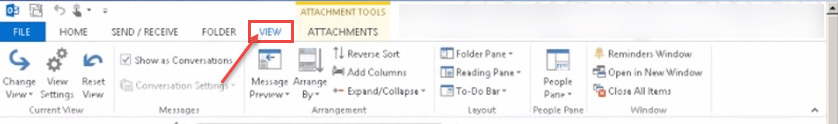 outlook 2013 1 file view