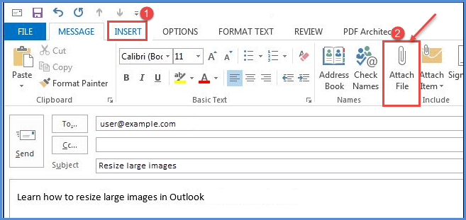 outlook 2013 2 attachment