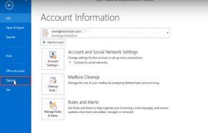 outlook 2013 2 disable auto complete options