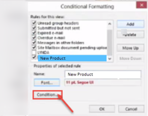 outlook 2013 4 conditional