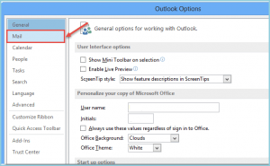 outlook 2013 4 mail for reply message