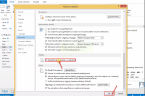 outlook 2013 4 select disable hardware