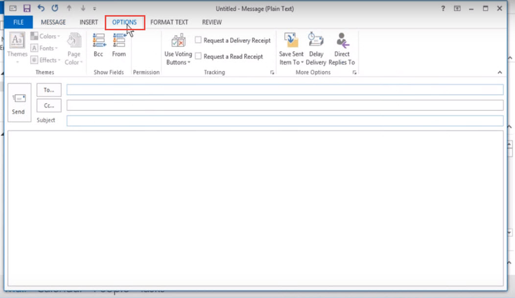 how to add read receipt in outlook 2013