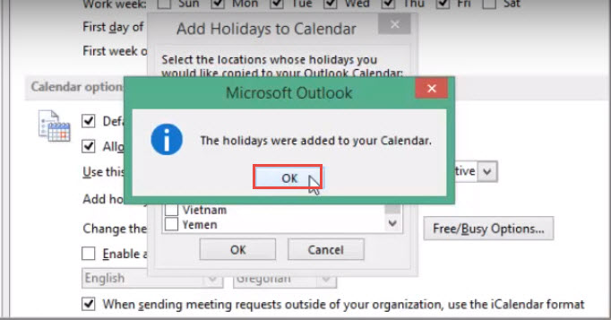 outlook 2013 6 add holiday ok