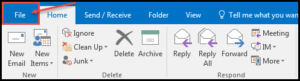 outlook 2016 1 file automatic replies