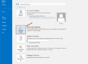 outlook 2016 2 automatic replies