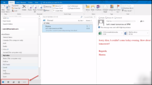 Navigation Bar in Microsoft Outlook 2016 MS Outlook Support