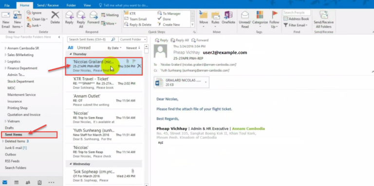 how to copy an email in outlook 2016