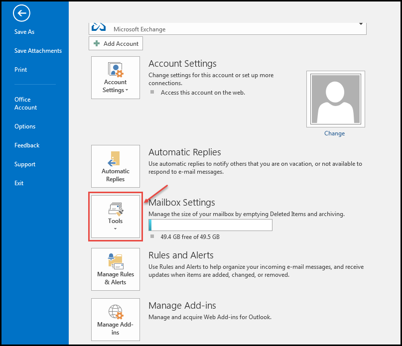 outlook 2016 2 tools for cleanup