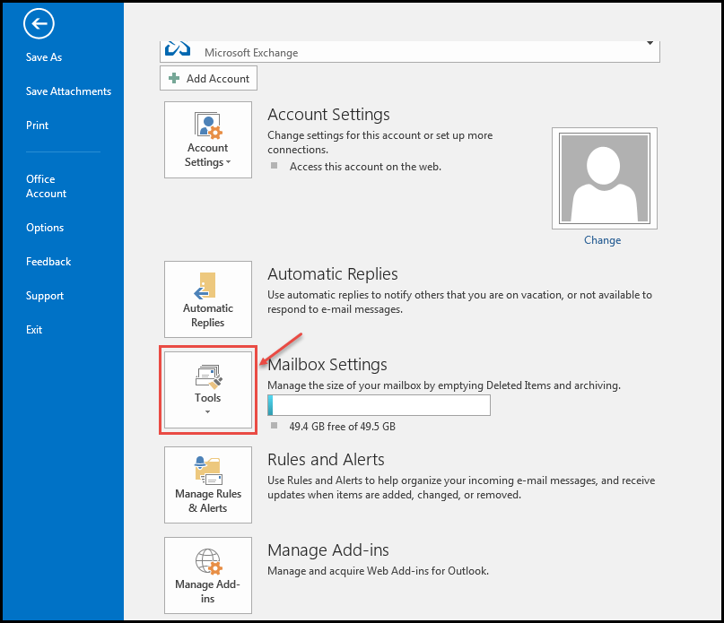 how to create archive folder in outlook 2016