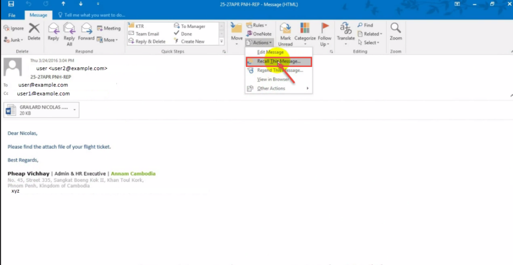 microsoft outlook 2016 email login