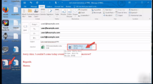 outlook 2016 5 word file attach