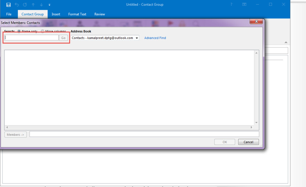creating groups in outlook 2016