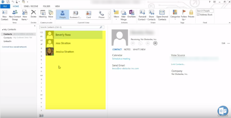 Creating A New Contact In Microsoft Outlook 2013 | Support Fo MS Outlook