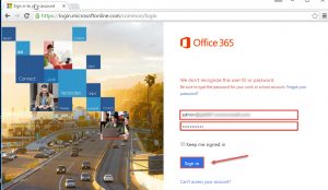 Office 365 2 reset forgotten password login admin