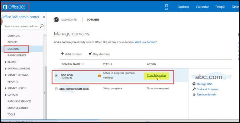 Office 365 настройка dns