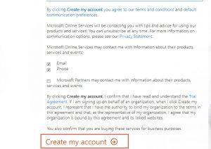 Office 365 4 create admin account create my account