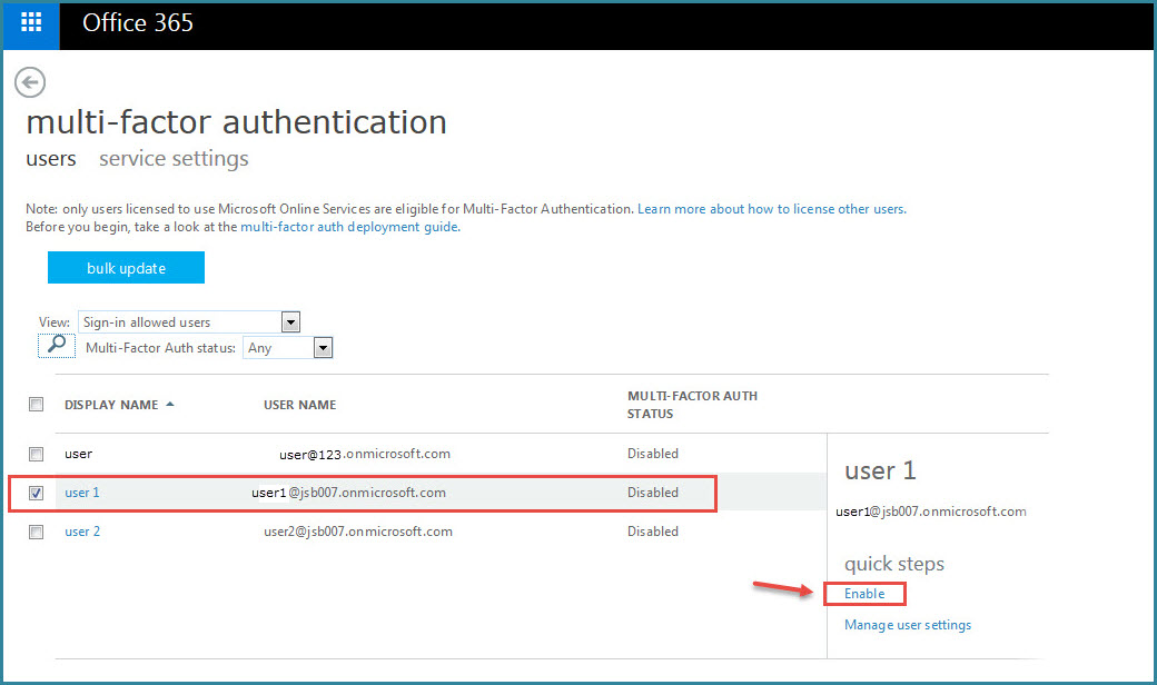 enable modern authentication office 365