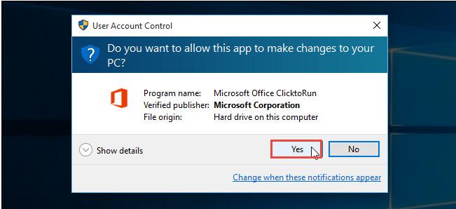 how to change office 365 install location