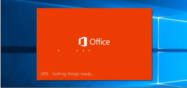 Office 365 8 install office getting ready