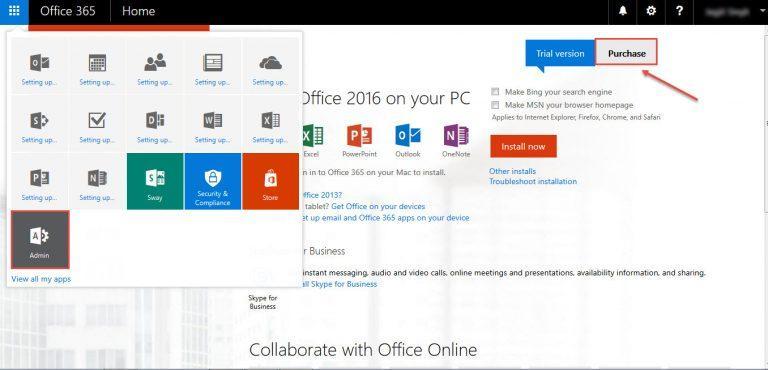 download office 365 admin
