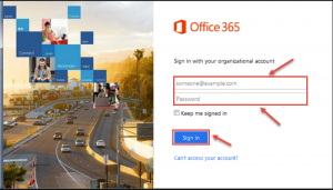 office 365 1 sign in for tracing