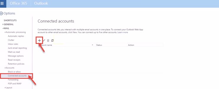 office 365 11 connected account