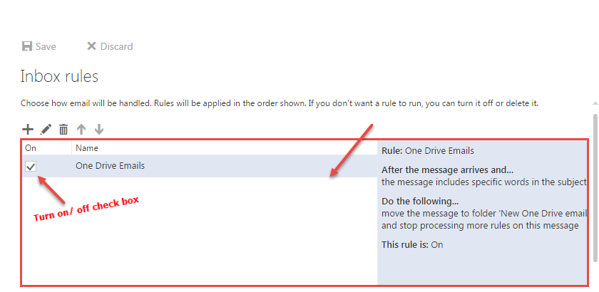 office 365 11 display rules