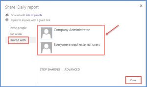 office 365 15 shared with